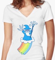 Rainbow Wizard Women's Fitted V-Neck T-Shirt