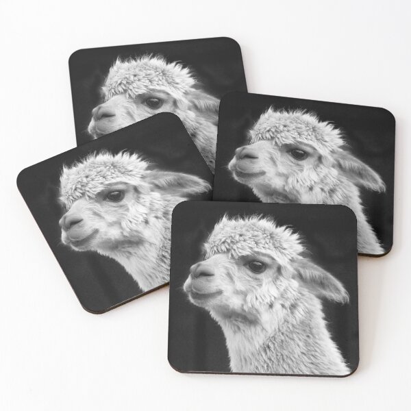 Item preview, Adorable Alpaca on Black  designed and sold by Nadya Neklioudova.