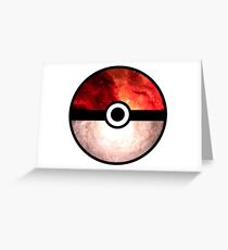 Galaxy Pokeball Greeting Card