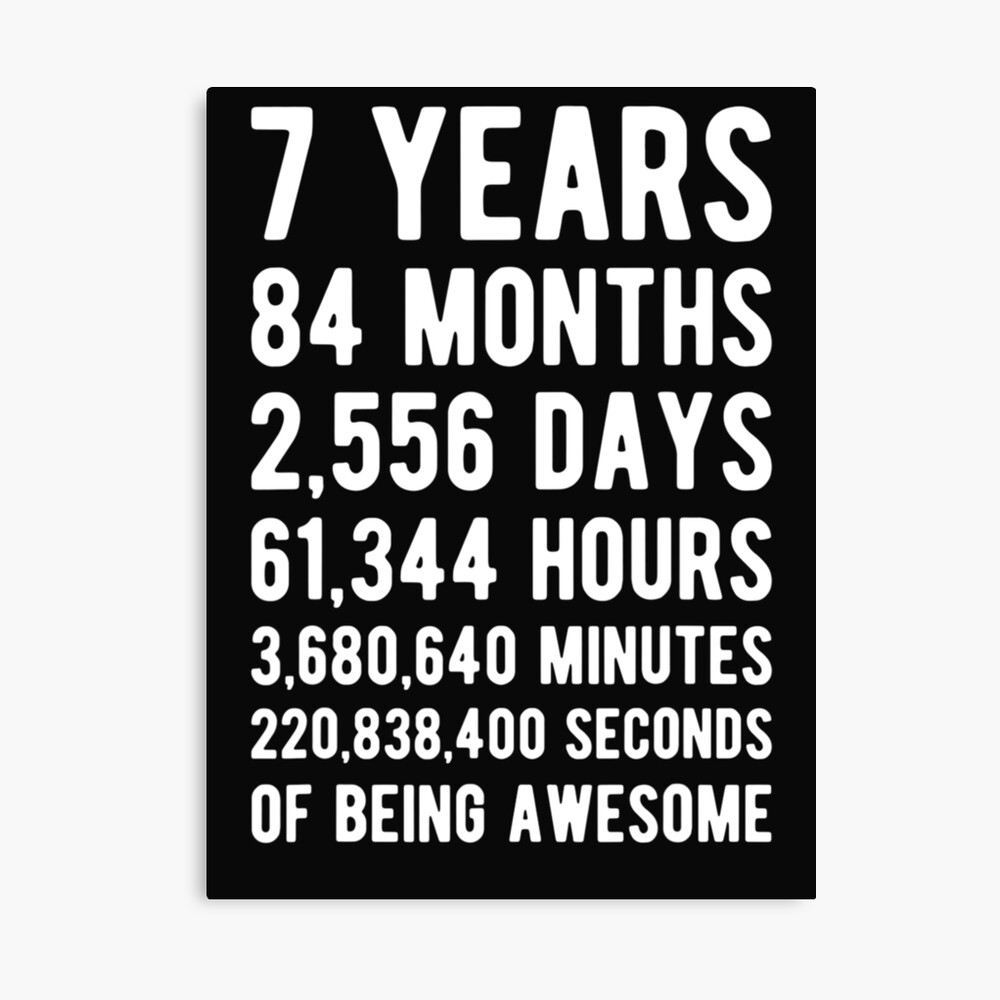 7th birthday gift 7 years 84 months old being awesome poster by ibestsellings redbubble 7th birthday gift 7 years 84 months old being awesome poster by ibestsellings redbubble