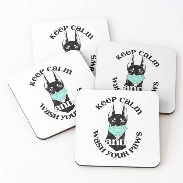 Item preview, Keep Calm (Doberman) and Wash Your Paws designed and sold by aheadgraphics.