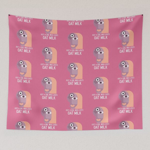 Item preview, Just a girl who loves oat milk - Funny Vegetarian Veg Vegan Design designed and sold by Radu Matei.