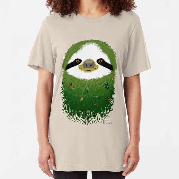 Sloth buggy - green Slim Fit T-Shirt