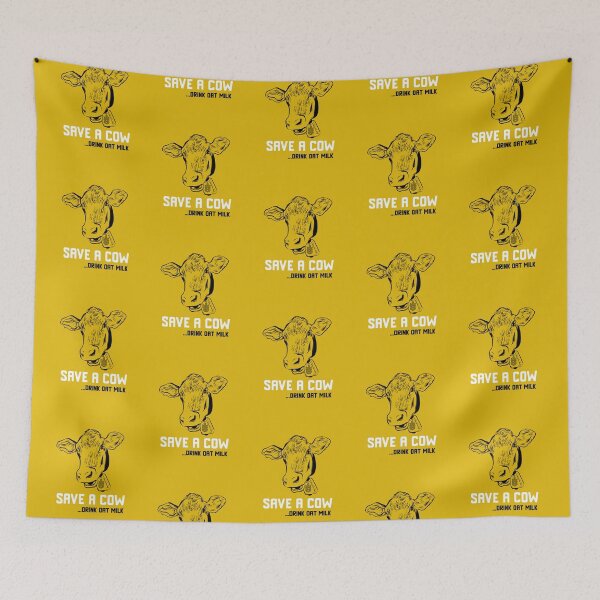Item preview, Save a cow drink oat milk | Cute Vegetarian Veg Vegan design for Women or Men designed and sold by Radu Matei.