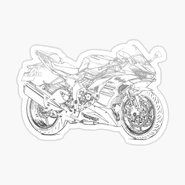 Kawasaki Z800  Motorcycle drawing, Bike drawing, Bike art