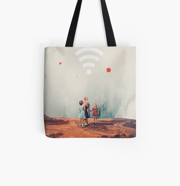 Wirelessly connected to Eternity All Over Print Tote Bag