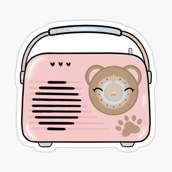 bear portable radio Sticker