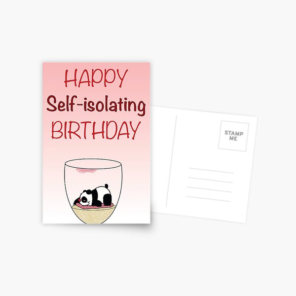 Self-isolating Greeting Card Postcard