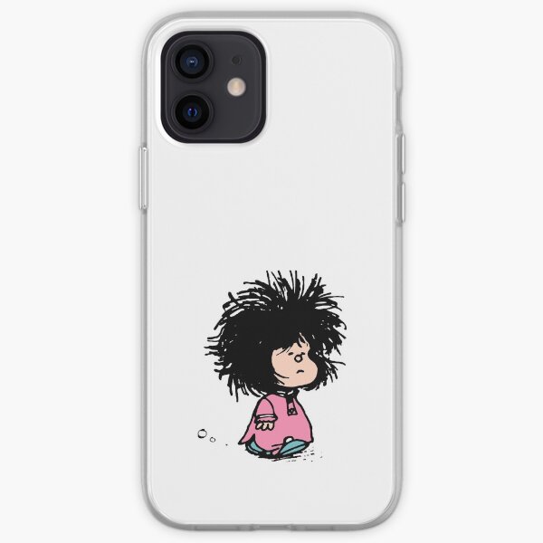 Mafalda con camisón despeinada recién levantada Quino historieta argentina Funda blanda para iPhone