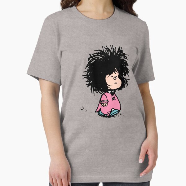 Aperçu de l'œuvre Mafalda avec une caricature de Quino Argentine en chemise de nuit échevelée nouvellement levée créée et vendue par urantiana.