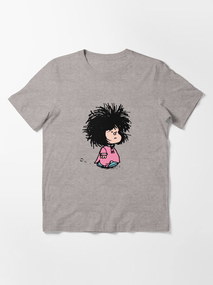 Mafalda with newly raised disheveled nightgown Quino argentina cartoon Essential T Shirt