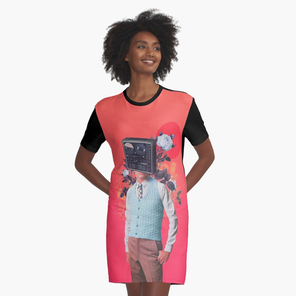 Phonohead Graphic T-Shirt Dress