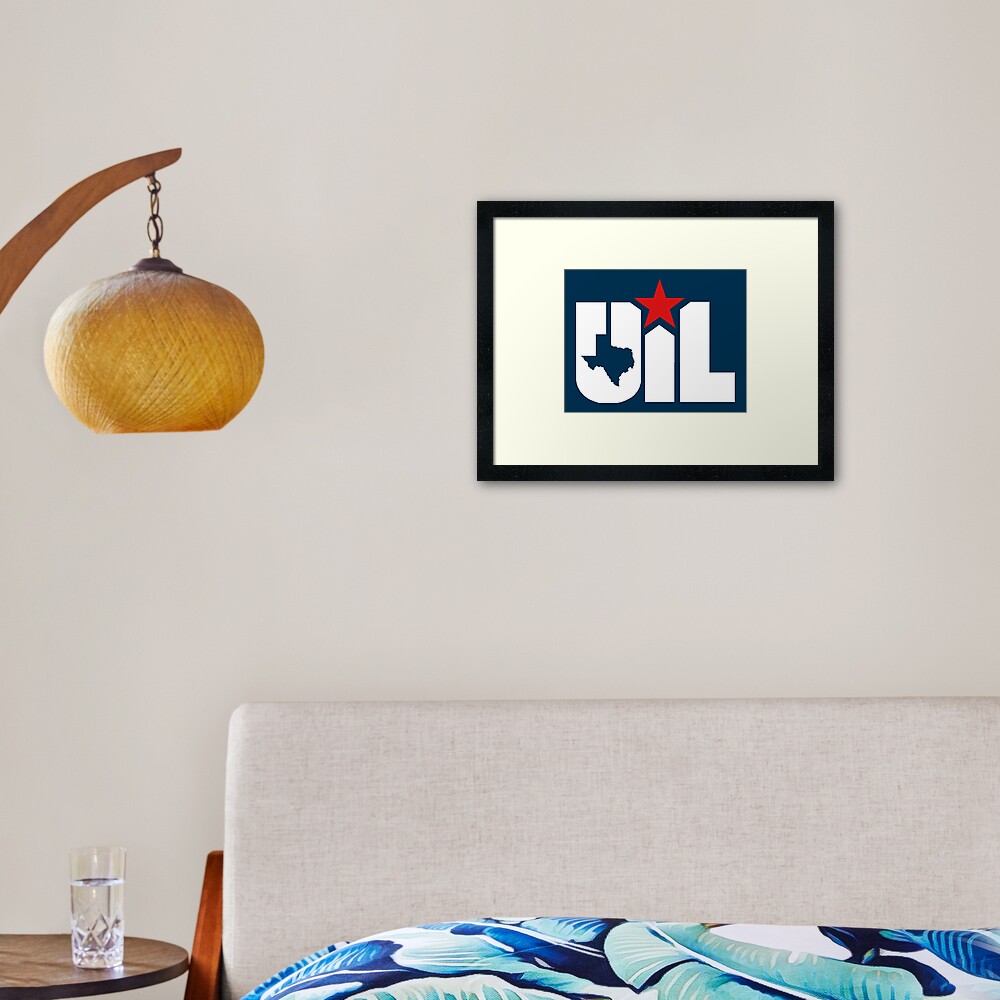 "Uil Texas Theatre 2020 (White - Red)" Framed Art Print for Sale by