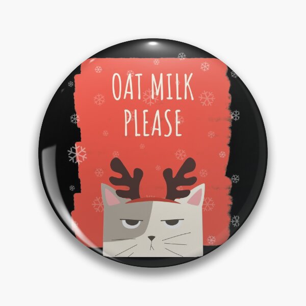 Item preview, Oat Milk Please Funny Christmas Reindeer Cat designed and sold by Radu Matei.