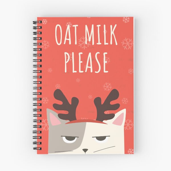 Item preview, Oat Milk Please Funny Christmas Reindeer Cat designed and sold by Radu Matei.