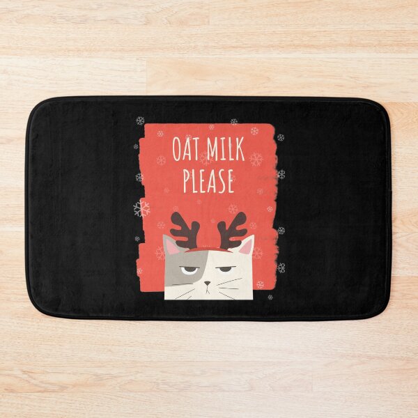 Item preview, Oat Milk Please Funny Christmas Reindeer Cat designed and sold by Radu Matei.