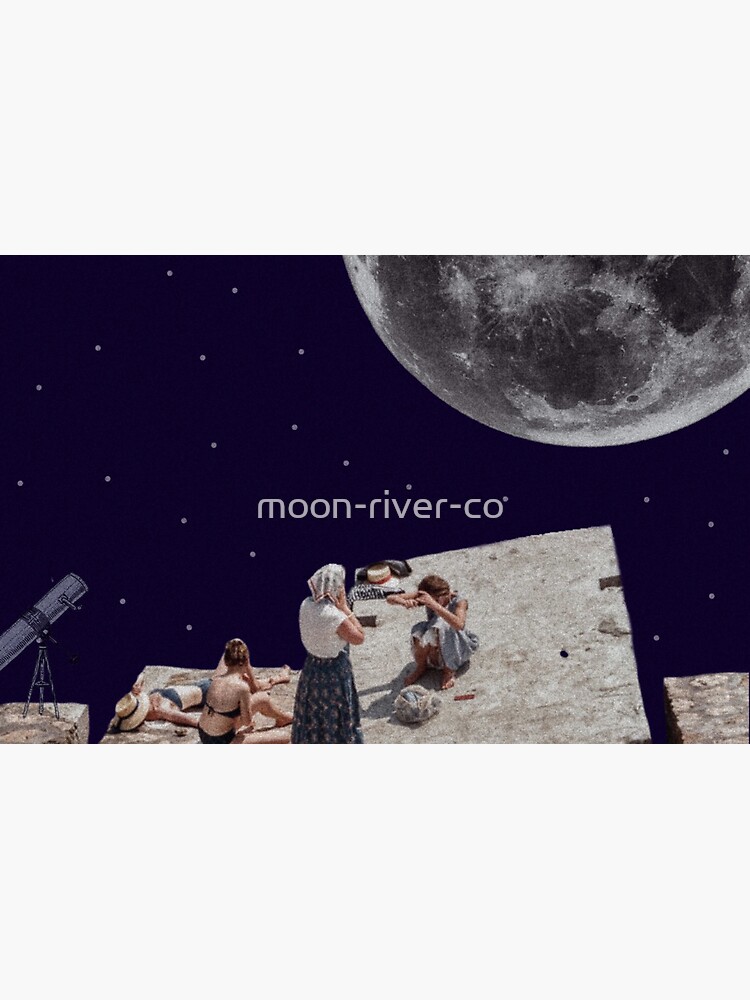 Thumbnail 3 of 3, Sticker, moongazing collage designed and sold by moon-river-co.
