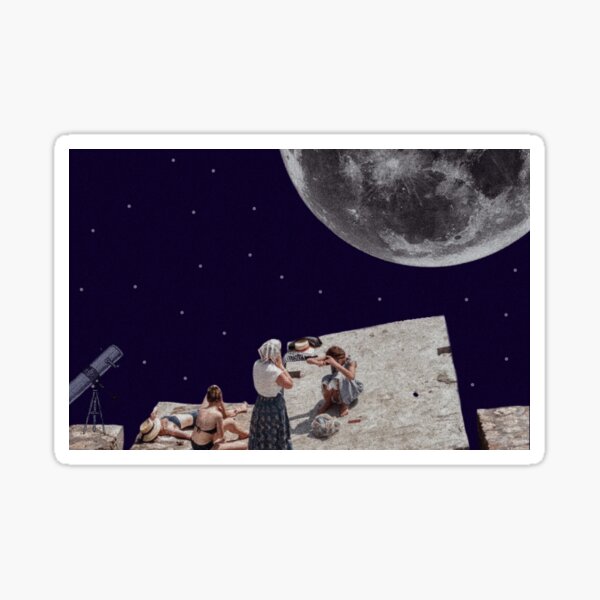 moongazing collage Sticker