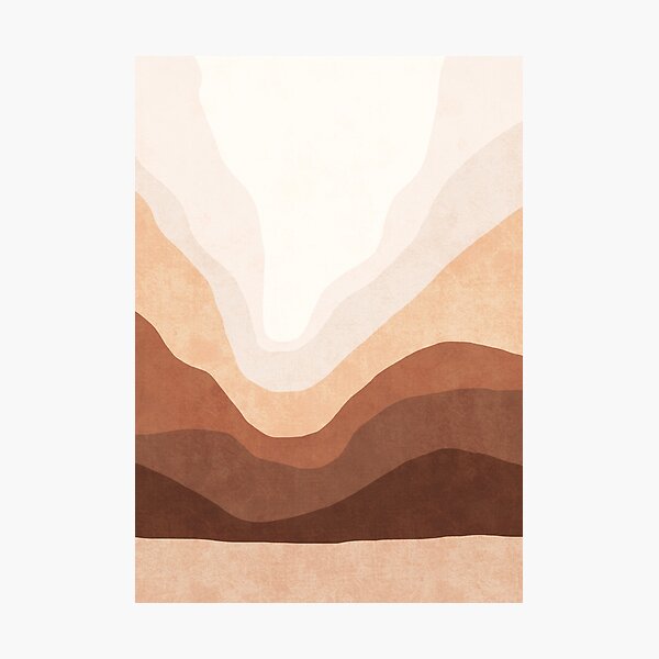 Ombre neutral mountain landscape Photographic Print