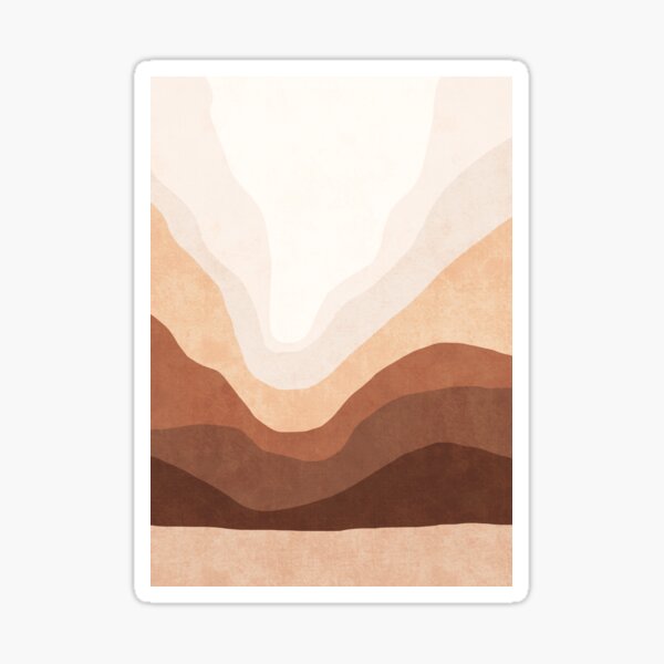 Ombre neutral mountain landscape Sticker