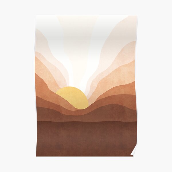 Sunrise mountain landscape Poster