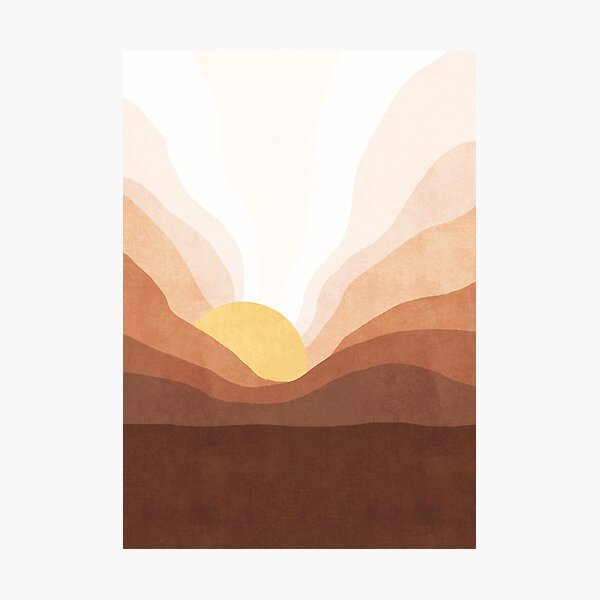 Sunrise mountain landscape Photographic Print
