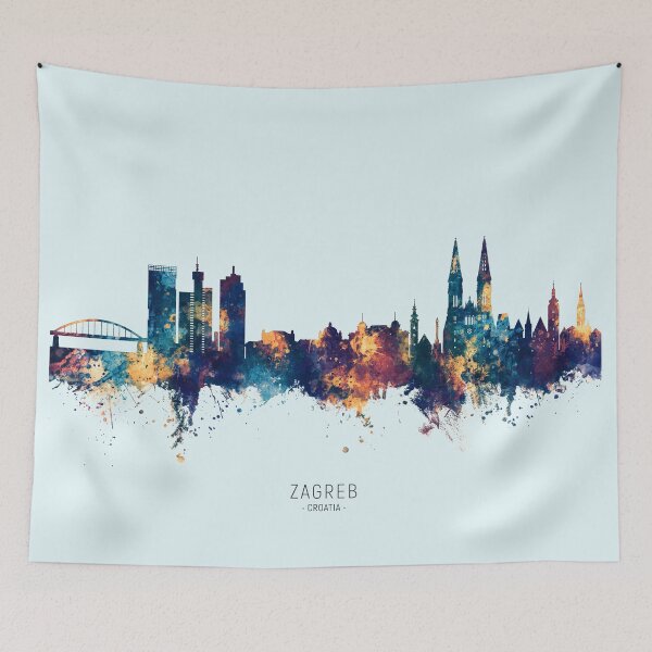 Item preview, Zagreb Croatia Skyline designed and sold by ArtPrints.