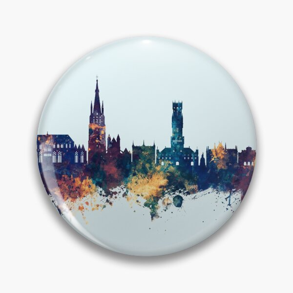 Item preview, Bruges Belgium Skyline designed and sold by ArtPrints.
