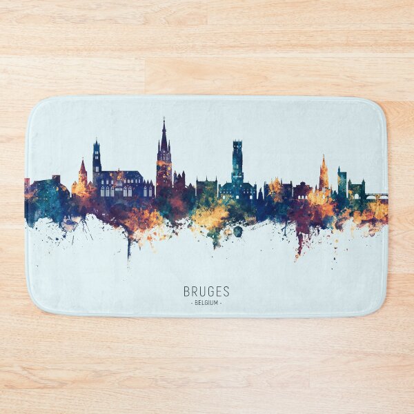 Item preview, Bruges Belgium Skyline designed and sold by ArtPrints.