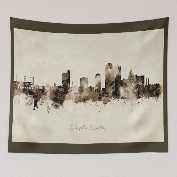 Item preview, Winston-Salem North Carolina Skyline designed and sold by ArtPrints.