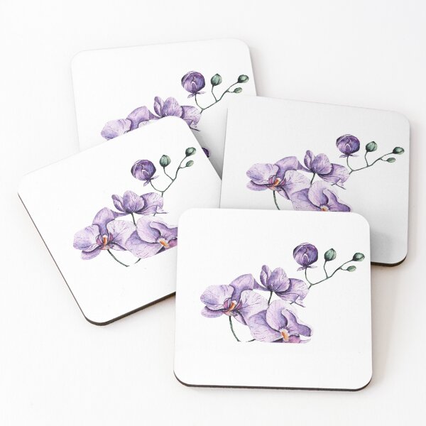 Item preview, PURPLE WATERCOLOUR ORCHID  designed and sold by Ivy & Foxglove Designs.