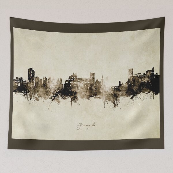 Item preview, Granada Spain Skyline designed and sold by ArtPrints.