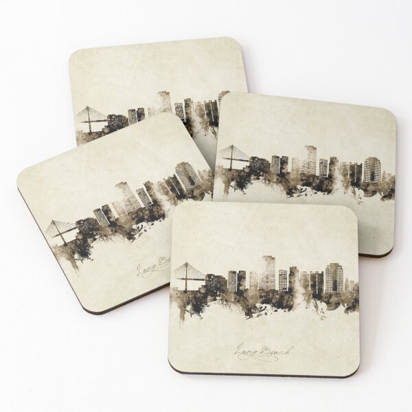 Item preview, Long Beach California Skyline designed and sold by ArtPrints.