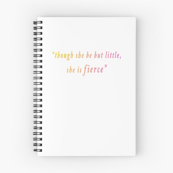 Item preview, "Though she be but little, she is fierce" rainbow inspirational quote designed and sold by Stageystuff.
