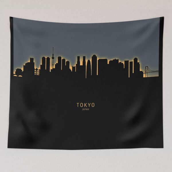 Artikelvorschau, Tokyo Japan Skyline entworfen und verkauft von ArtPrints.