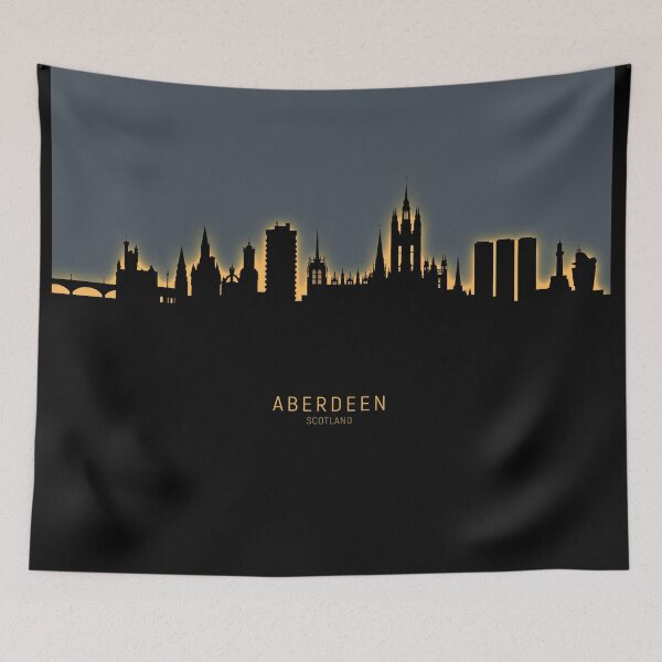 Item preview, Aberdeen Scotland Skyline designed and sold by ArtPrints.