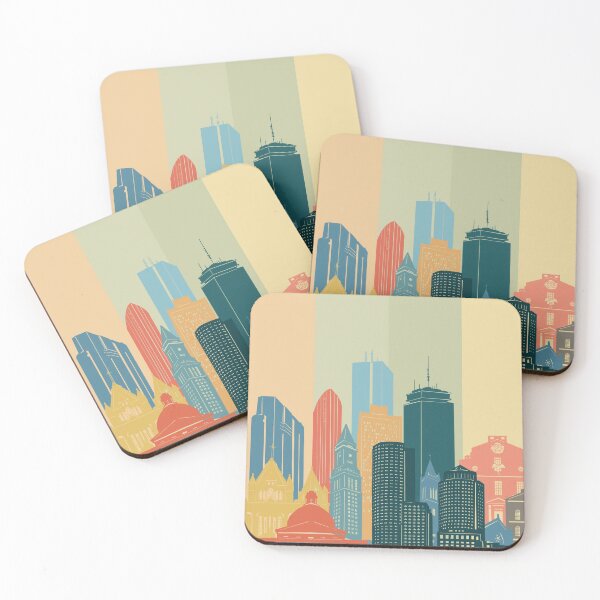 Item preview, boston skyline designed and sold by BekimART2.