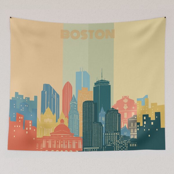 Item preview, boston skyline designed and sold by BekimART2.