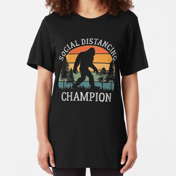 Social Distancing Champion Slim Fit T-Shirt