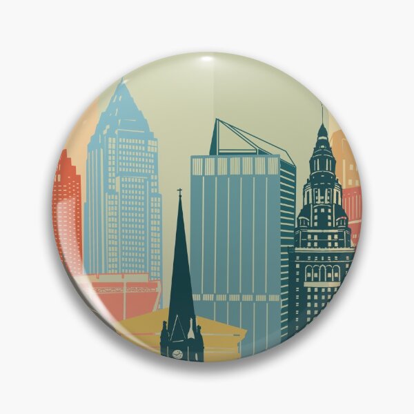 Item preview, cleveland skyline  designed and sold by BekimART2.