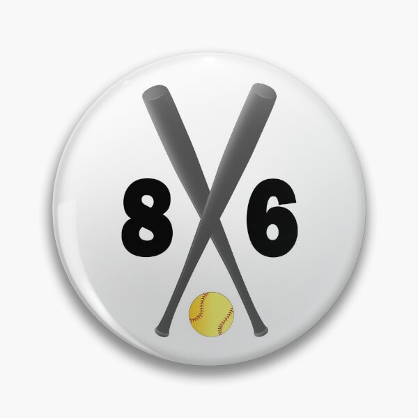 Item preview, Softball number 86 - eighty six with bats and ball designed and sold by AllShirts21.