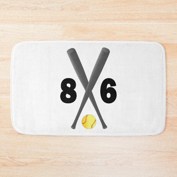 Item preview, Softball number 86 - eighty six with bats and ball designed and sold by AllShirts21.