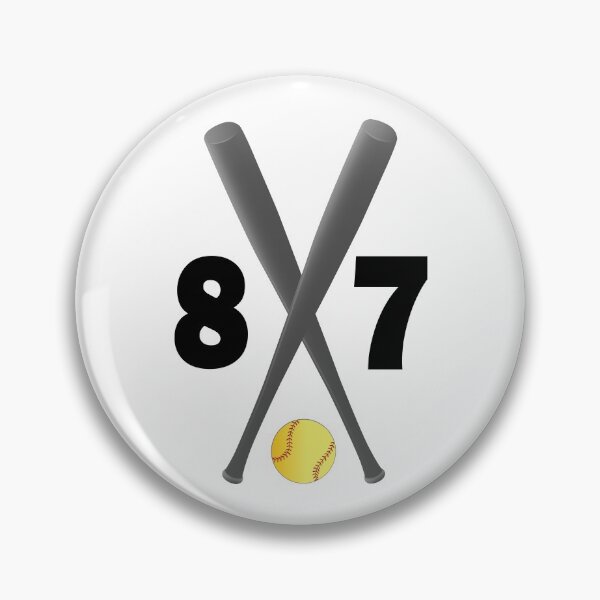 Item preview, Softball number 87 - eighty seven with bats and ball designed and sold by AllShirts21.