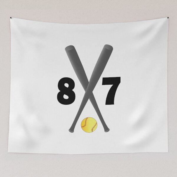 Item preview, Softball number 87 - eighty seven with bats and ball designed and sold by AllShirts21.