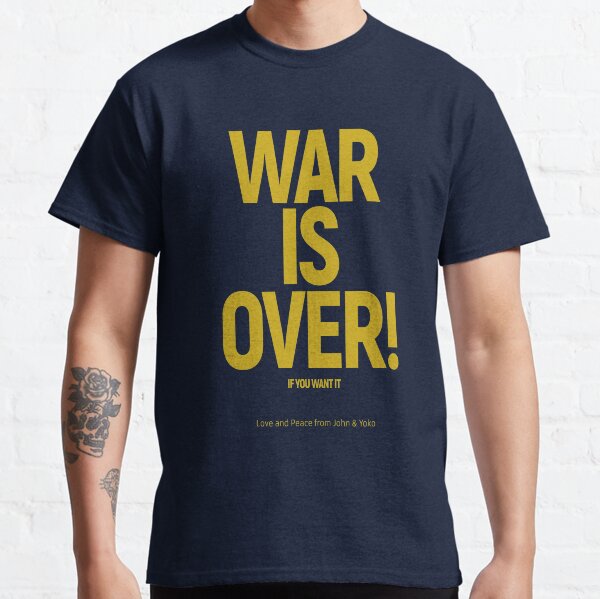 Item preview, WAR IS OVER! IF YOU WANT IT: (John & Yoko) in Original Pale Gold on Deepest Blue designed and sold by Day Chapman.
