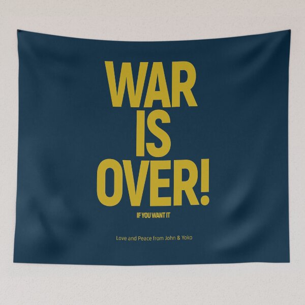 Item preview, WAR IS OVER! IF YOU WANT IT: (John & Yoko) in Original Pale Gold on Deepest Blue designed and sold by Day Chapman.
