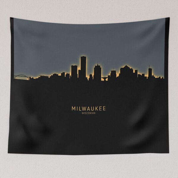 Item preview, Milwaukee Wisconsin Skyline designed and sold by ArtPrints.