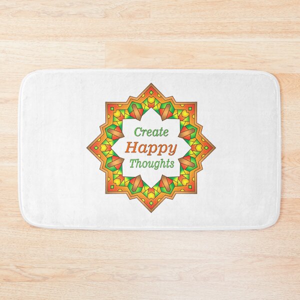 Item preview, Create happy thoughts positive mandala golden designed and sold by headpossum.