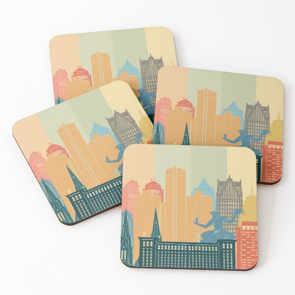 Item preview, detroit skyline  designed and sold by BekimART2.