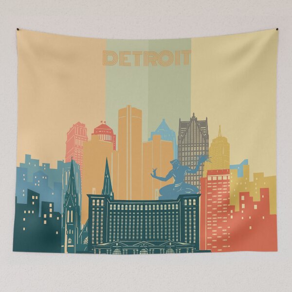 Item preview, detroit skyline  designed and sold by BekimART2.